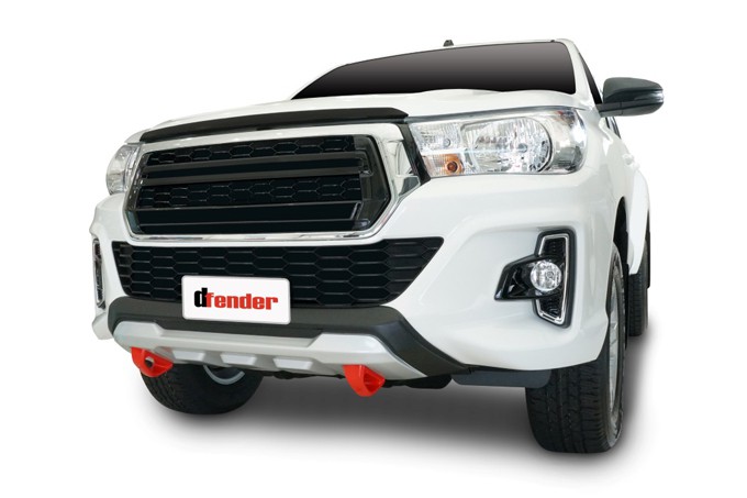 Bumper (Preto/Prata) Hilux 19/* - Acabam Vermelho