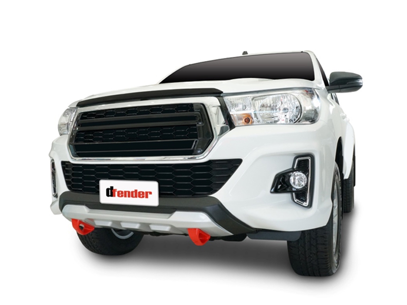 Bumper (Preto/Prata) Hilux 19/* - Acabam Vermelho